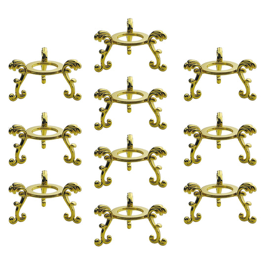 OmyLens 10Pcs Gold Crystal Ball Stand for Displaying Crystal Glass and Natural Rocks, Sphere Display Holder, for 40mm-80mm Sphere or Stone