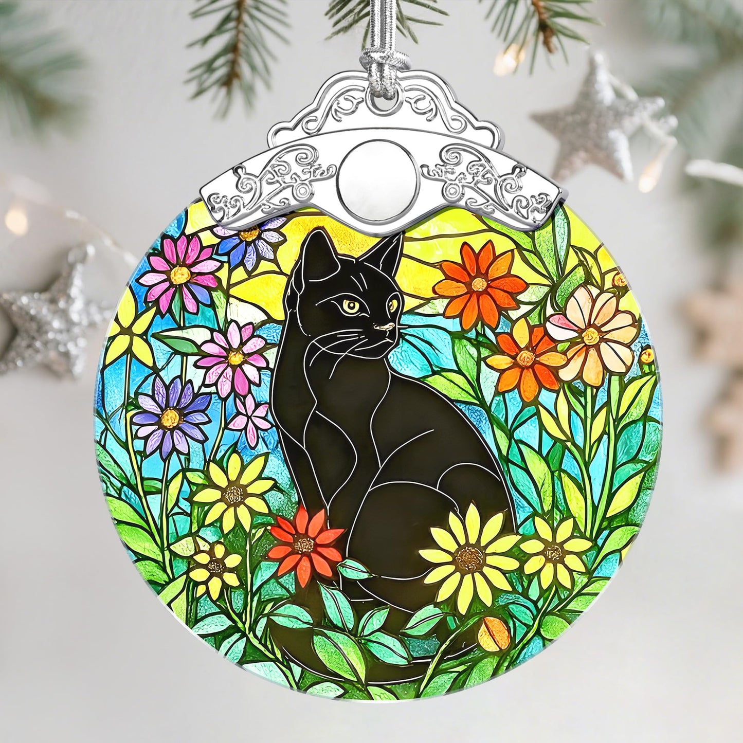 Christmas Ornaments – Black Cat Ornaments for Christmas Tree, Xmas Decorations, Holiday Decor, Gift Ideas, Housewarming, Holiday & Xmas Gifts for Cat Lovers