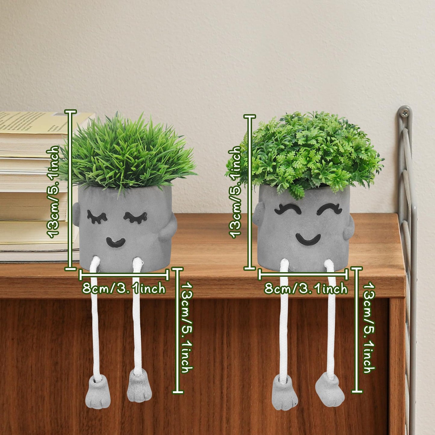 MAKHOT Artificial Succulent Plants in Pots, Fake Plants Faux Succulents Office Desk Decor, Mini Potted Succulents Coffee Table Decor for Women, Cute Decorations for Work Office Plants