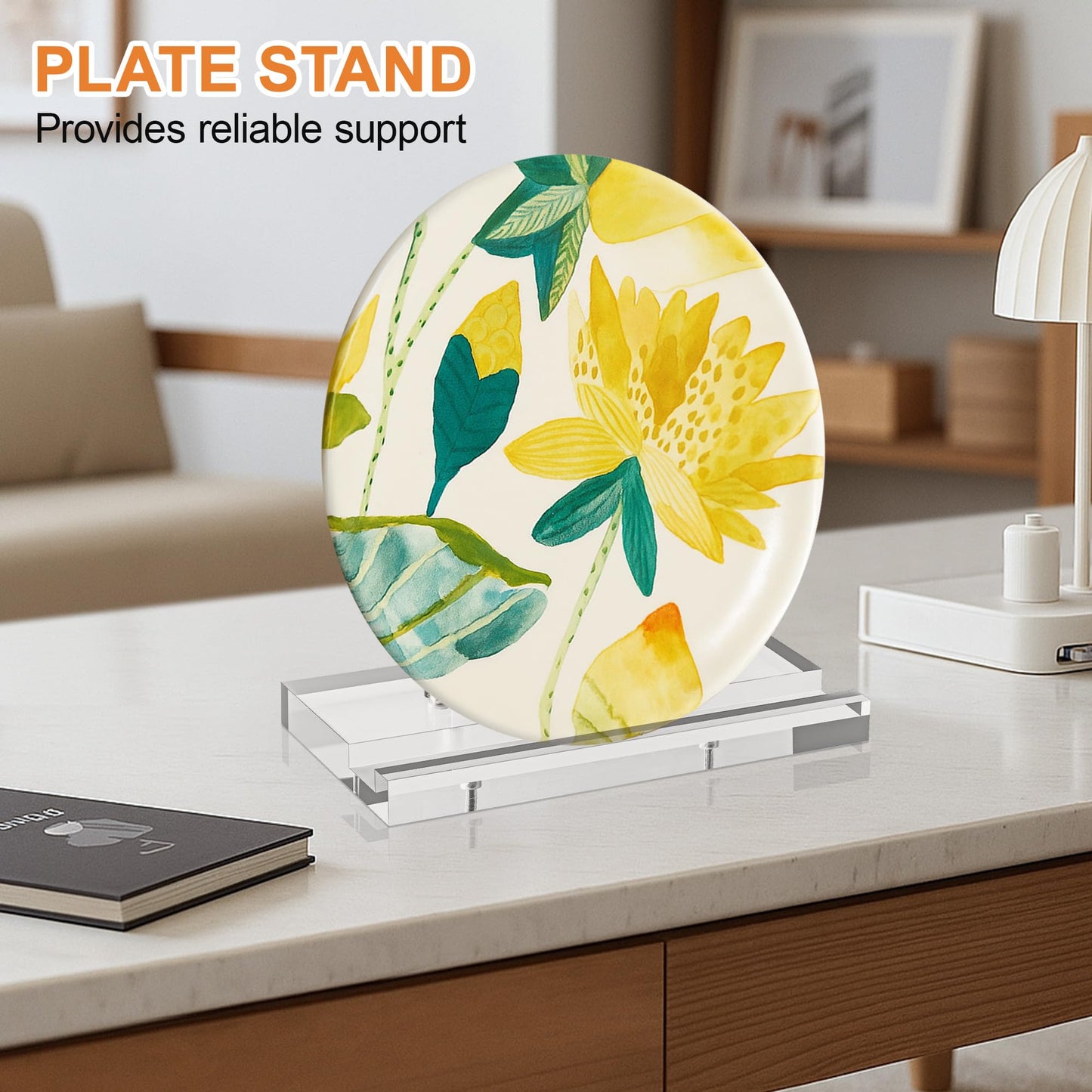 CHEPULA Plate Stands for Display 10 Inch, Acrylic Display Stand