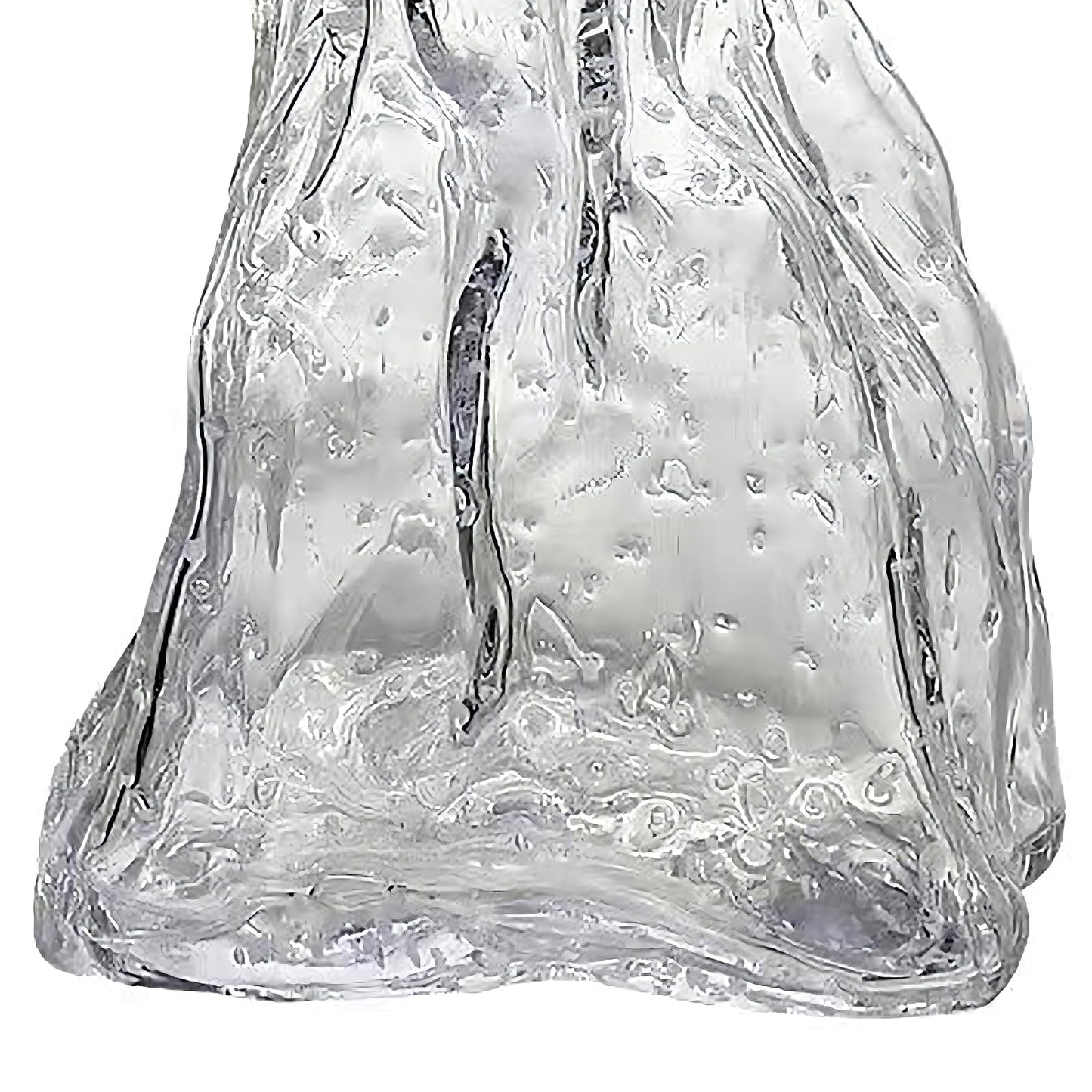 Hikiwin Handmade Luminous Glass Flower Vases,Irregular Shaped Flower Vase,Glass Cylinder Bud Vases,Transparent,7.3 Inches,1 Piece