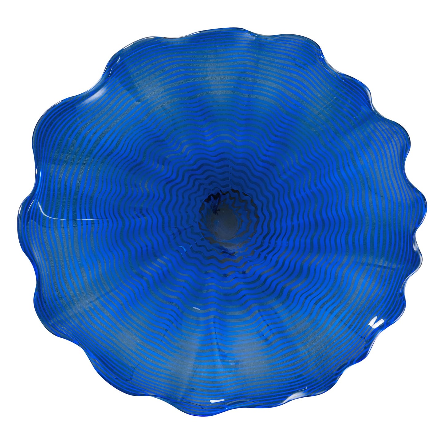 Art Glass Wall Decor Plate, Unique Glass Plate Wall Art, Blue Murano Glass Wall Decoration Plate for Kitchen, Staircase, Dining Room, Hallway