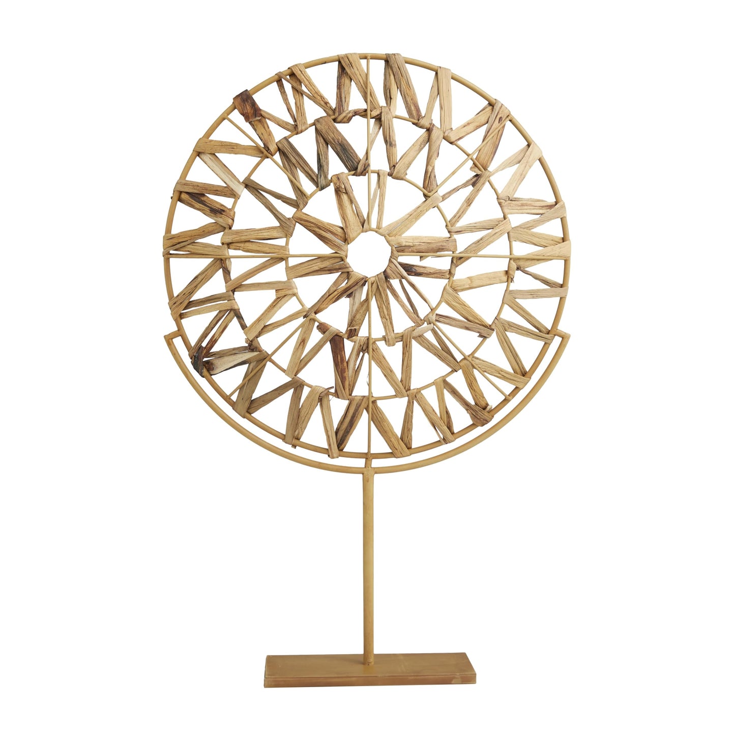 Deco 79 Seagrass Abstract Handmade Decorative Sculpture Home Decor Statue, Accent Figurine 18" x 4" x 28", Brown