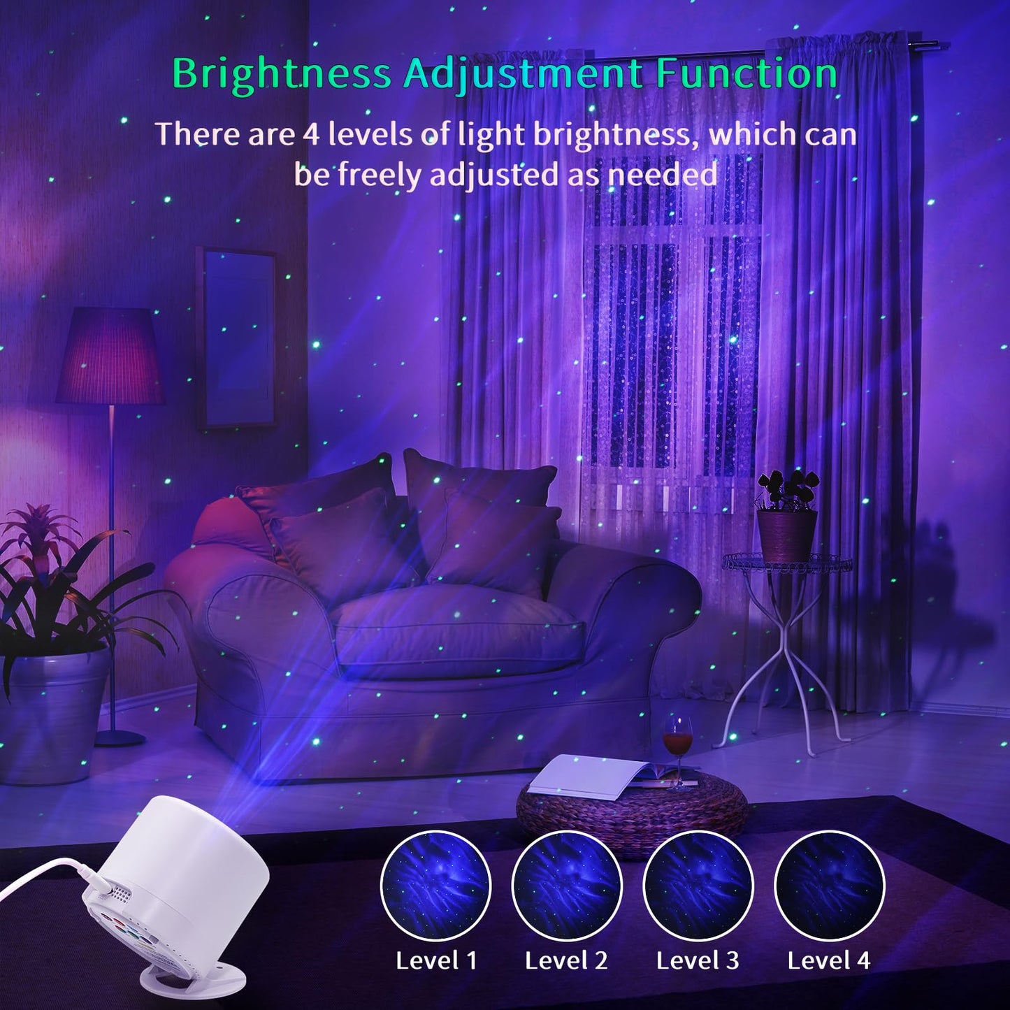 Galaxy Projector, Bedroom Star Projector, with Remote Control and Timer