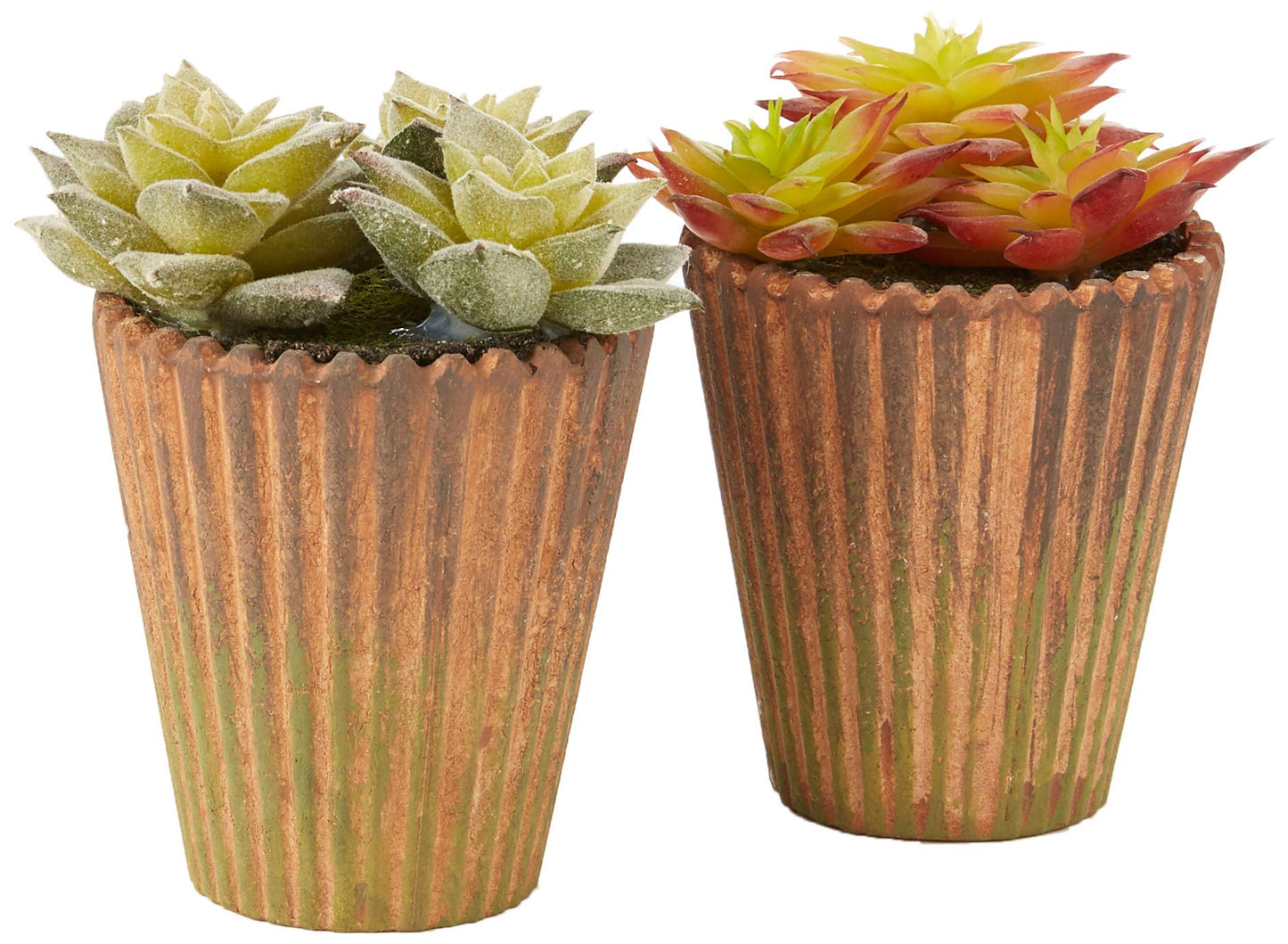 Worth Imports Artificial 3.5" Potted Hens and Chicks Succulent 2 Sets of 2