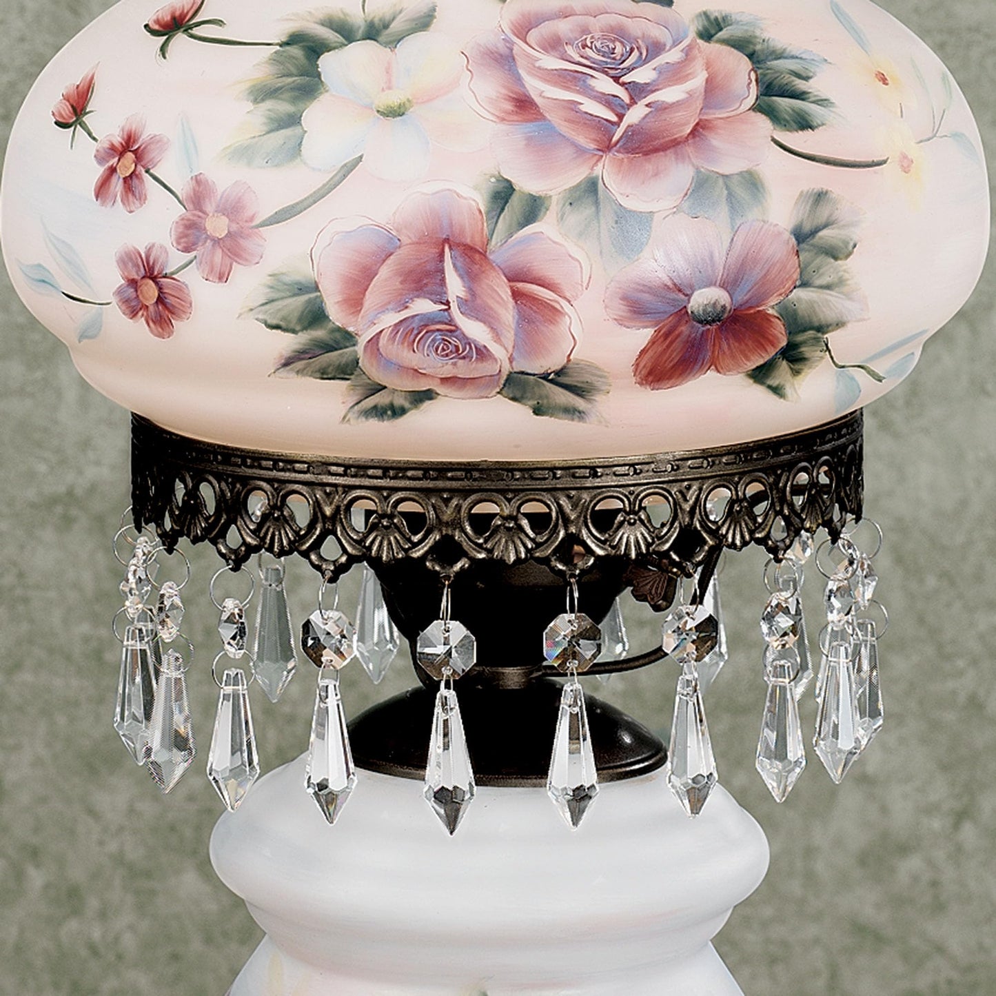 Touch of Class Beatrice Hurricane Rose Table Lamp, Pink