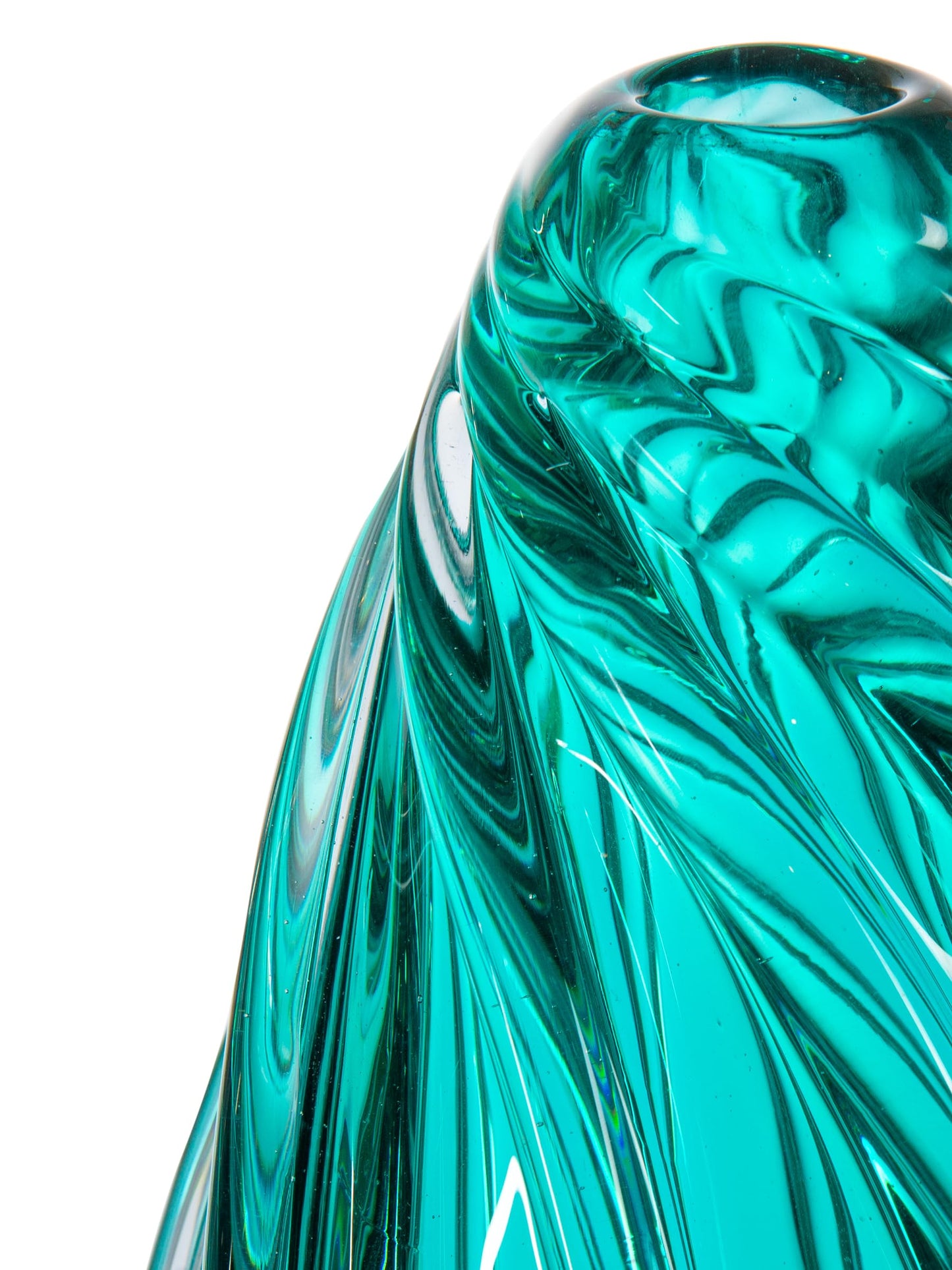 Dale Tiffany AV19233 Hand Blown Art Glass Vase, Aqua Swirl