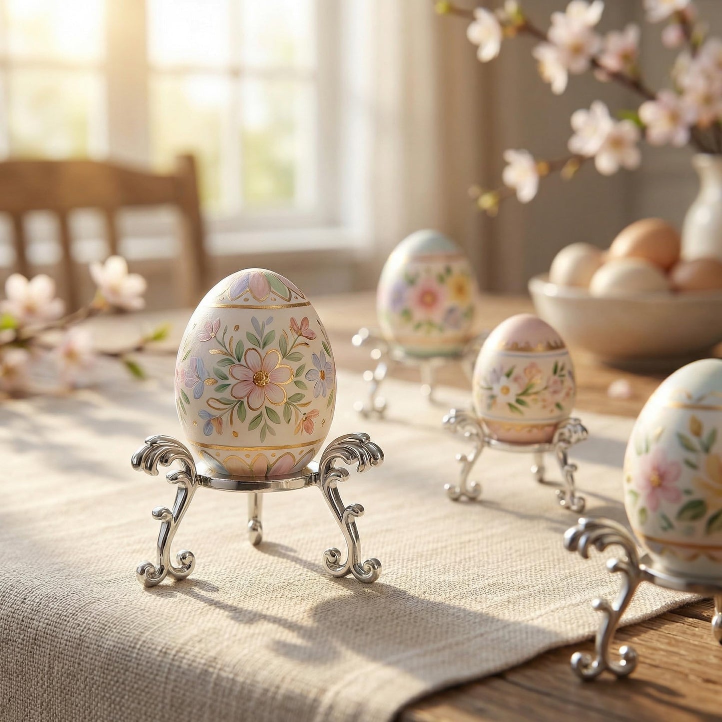Jucoan 14 Pack Crystal Ball Stand, 2 Inch Small Metal Silver Sphere Holder Stand for Displaying 40-80mm Sphere Crystals Globe Balls Decorative Rock Stone Egg, Easter Egg Display Stand for Party