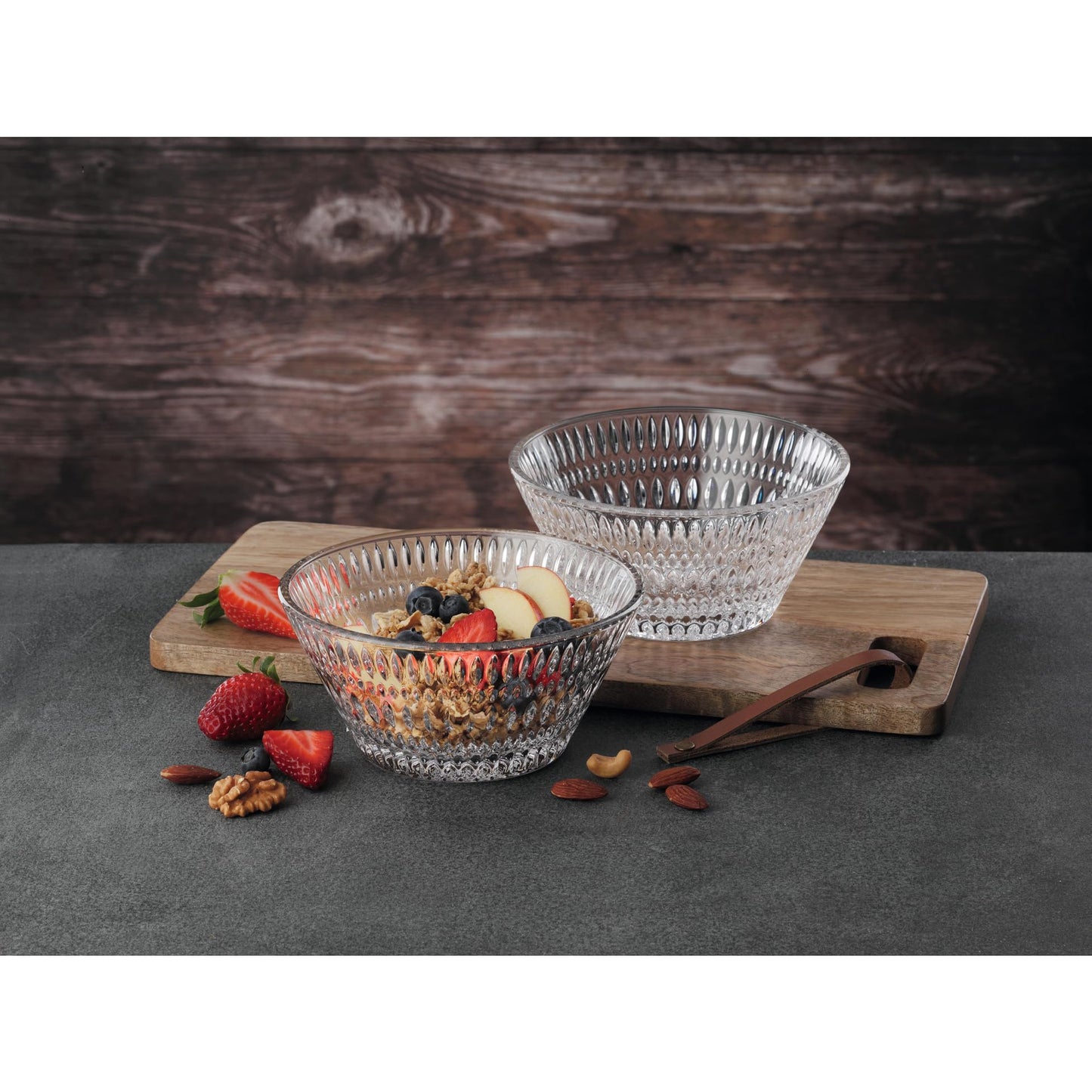 Nachtmann Ethnic 104252 Set of 2 Bowls Crystal Glass Diameter 16.5 cm