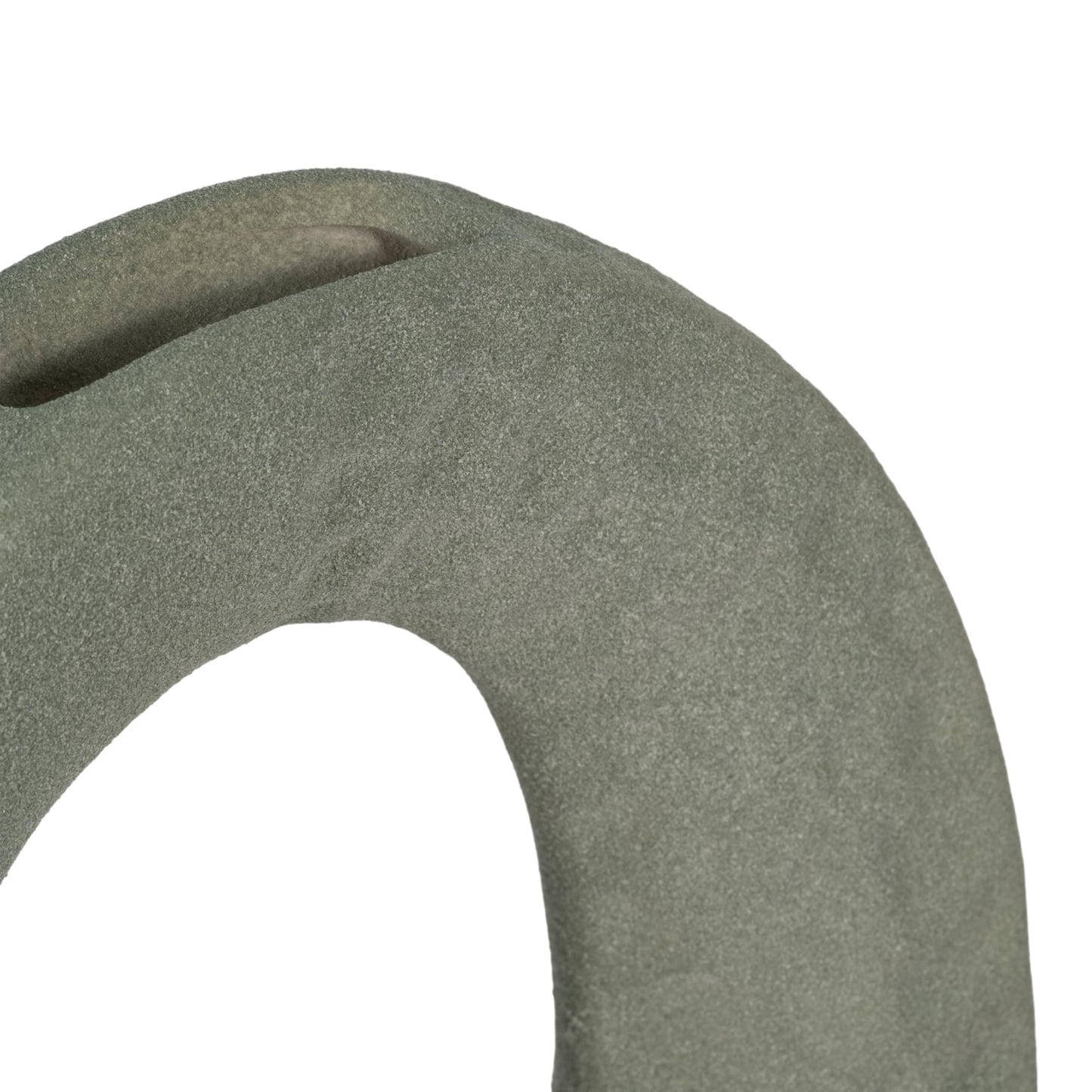 Sculpted Open Cut Out Ceramic Vase for Living Room Decor - Decorative Flower Vase for Bedroom, Home Accents, or Office Display - Ideal House Display for Shelf and Console Table - 11", Green