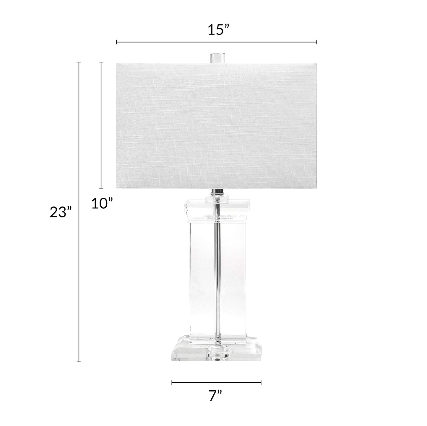 nuLOOM Toledo 25" Crystal Table Lamp