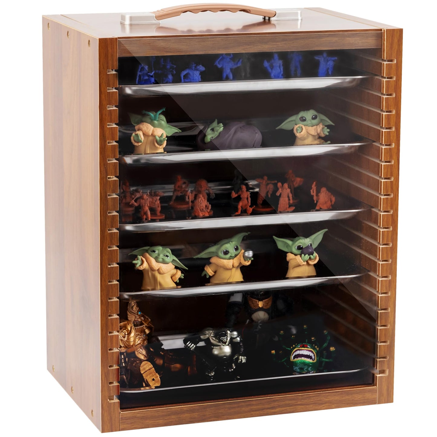 Miniature Carrying Case for Collectibles | Miniature Storage & Display Case for Figurines | Figure Model Holder & Transport Box | Also for Action Figures