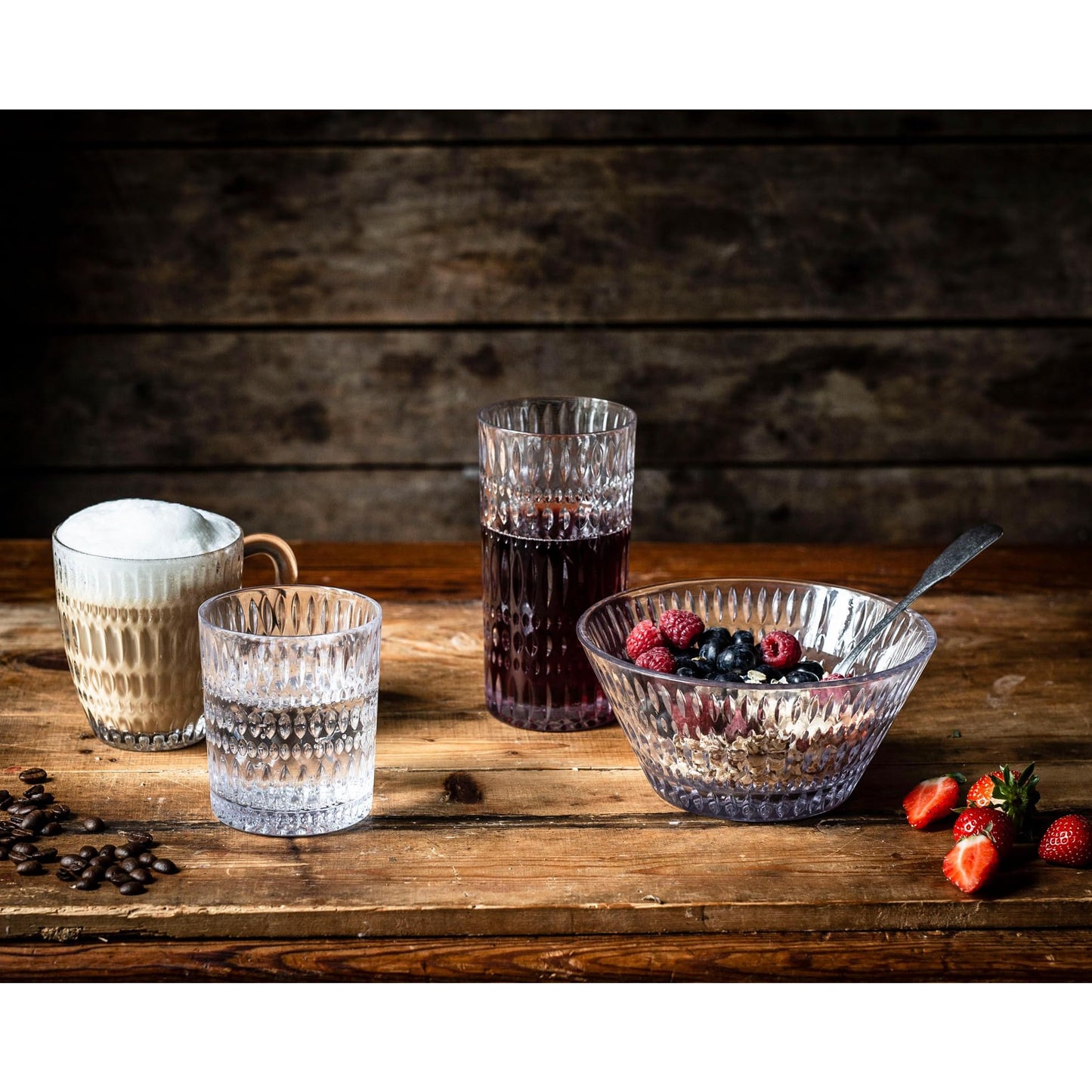 Nachtmann Ethnic 104252 Set of 2 Bowls Crystal Glass Diameter 16.5 cm