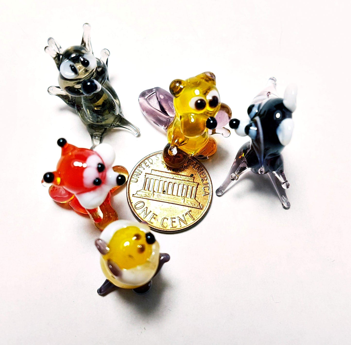 Titov & Co Glass Figures Five Funny Animals