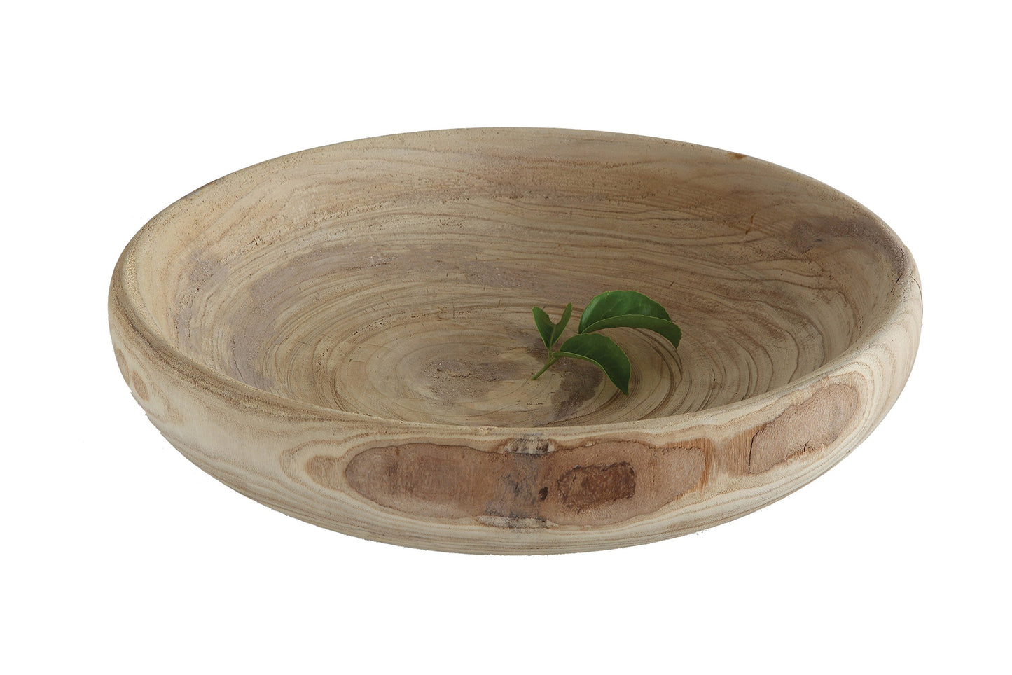 Creative Co-Op Decorative Paulownia Wood Bowl