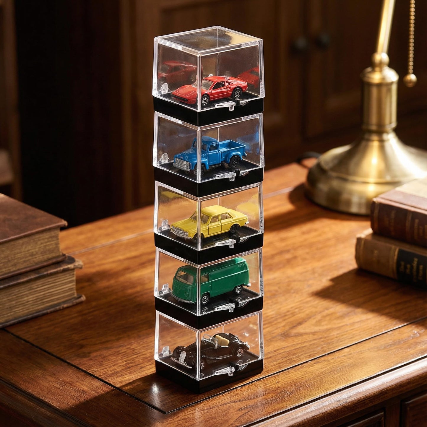 NOLITOY 60 pcs Clear Cube Display Boxes for Mineral Specimens – 35×35×35 mm Transparent Display Cases with Black Base – Collector’s Bulk Set for Rock Crystal Gemstone Storage