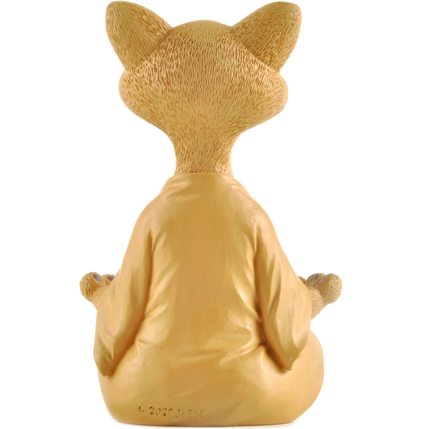 Meditating Happy Cat Statue – Zen Mindfulness Decor for Cat Lovers