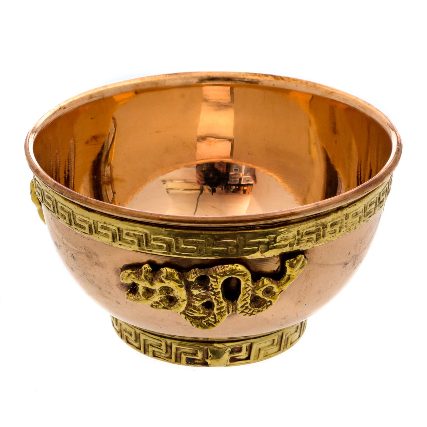 Alternative Imagination Dragon Copper Bowl - Offering Bowl For Altar Use, Ritual Offerings, Witchy Home Decor - Incense Holder for Incense Cones, White Sage, Palo Santo Sticks - 3 Inches Wide