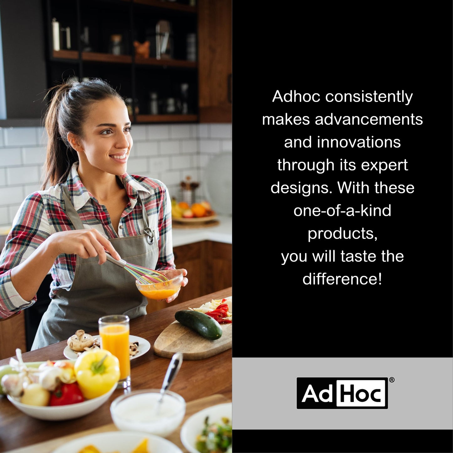 AdHoc Profi Pepper or Salt Mill - Seasoning Mill with Ceramic Grinding Mechanism - Salt & Pepper Grinder with Adjustable Settings - Stainless Steel & Wood