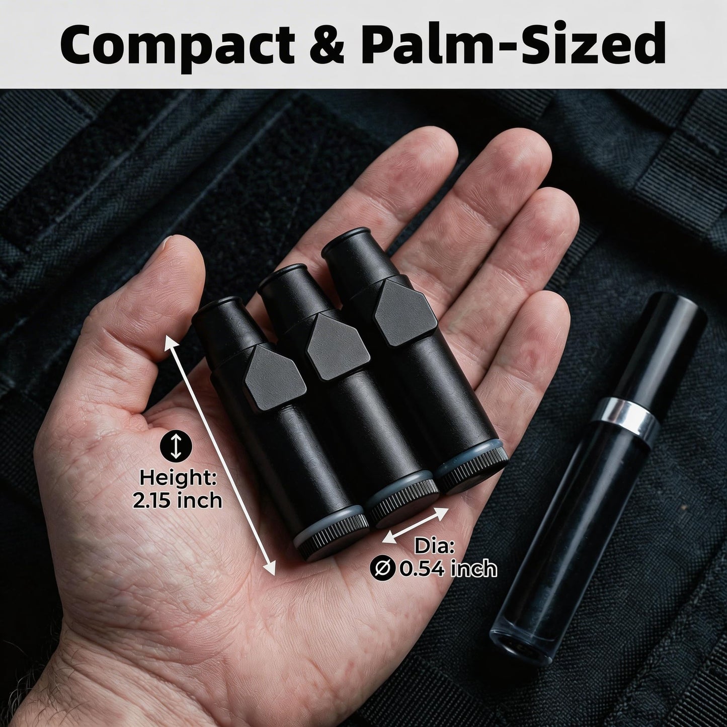 OakMsOik Metal Ieak-proof Bottle (2nd Generation Upgrade Version) (Black）Portable Pepper Shaker (3 pack)