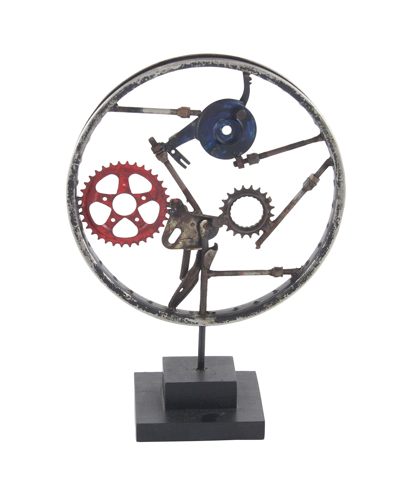 Deco 79 75582 Sculpture, Black/Blue/Red/Gray