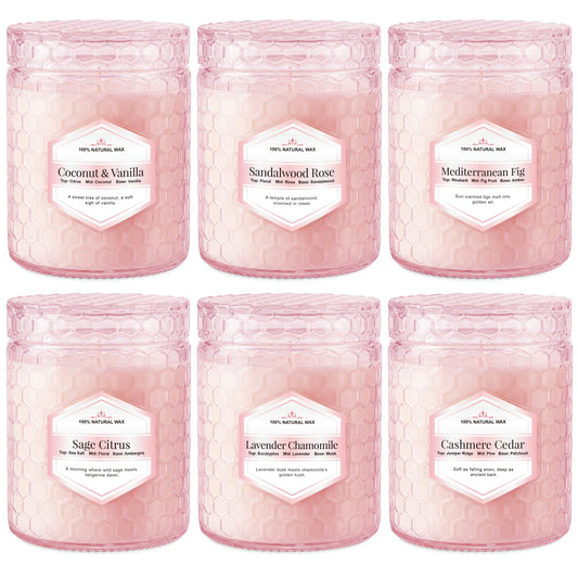 6 Pack Soy Wax Candles Sets, Scented Candles Gifts Sets for Women Birthday Christmas, 5.5 Oz Each Natural Aromatherapy Candles for Home, Spa, Relaxation & Home Decoration