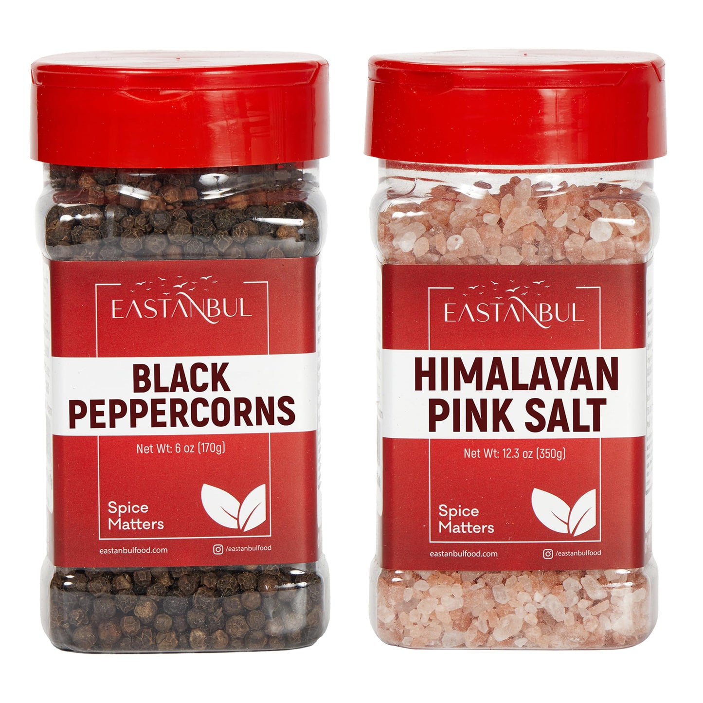 Eastanbul Salt and Pepper for Grinder Refill, Refill Pack, Gift Box, 18.3oz