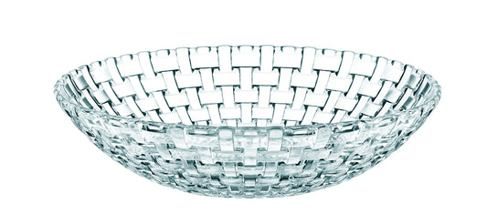 Nachtmann Bossa Nova Collection Crystal Bowl | 11 Inch Glass Serving Bowl for Salads, Fruit, and Home Décor | Made of Clear Crystal Glass | Dishwasher Safe