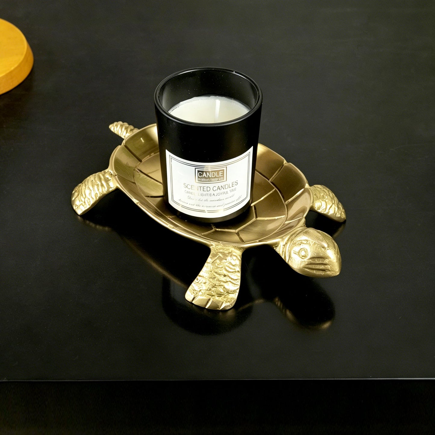 100% Solid Brass Turtle Shaped Candle Dish - Jewelry Dish - Candle Holder - Jewelry Holder - Perfect for Wax Candles, Rings, and Trinkets Dish,Birthday Mother's Day for Women