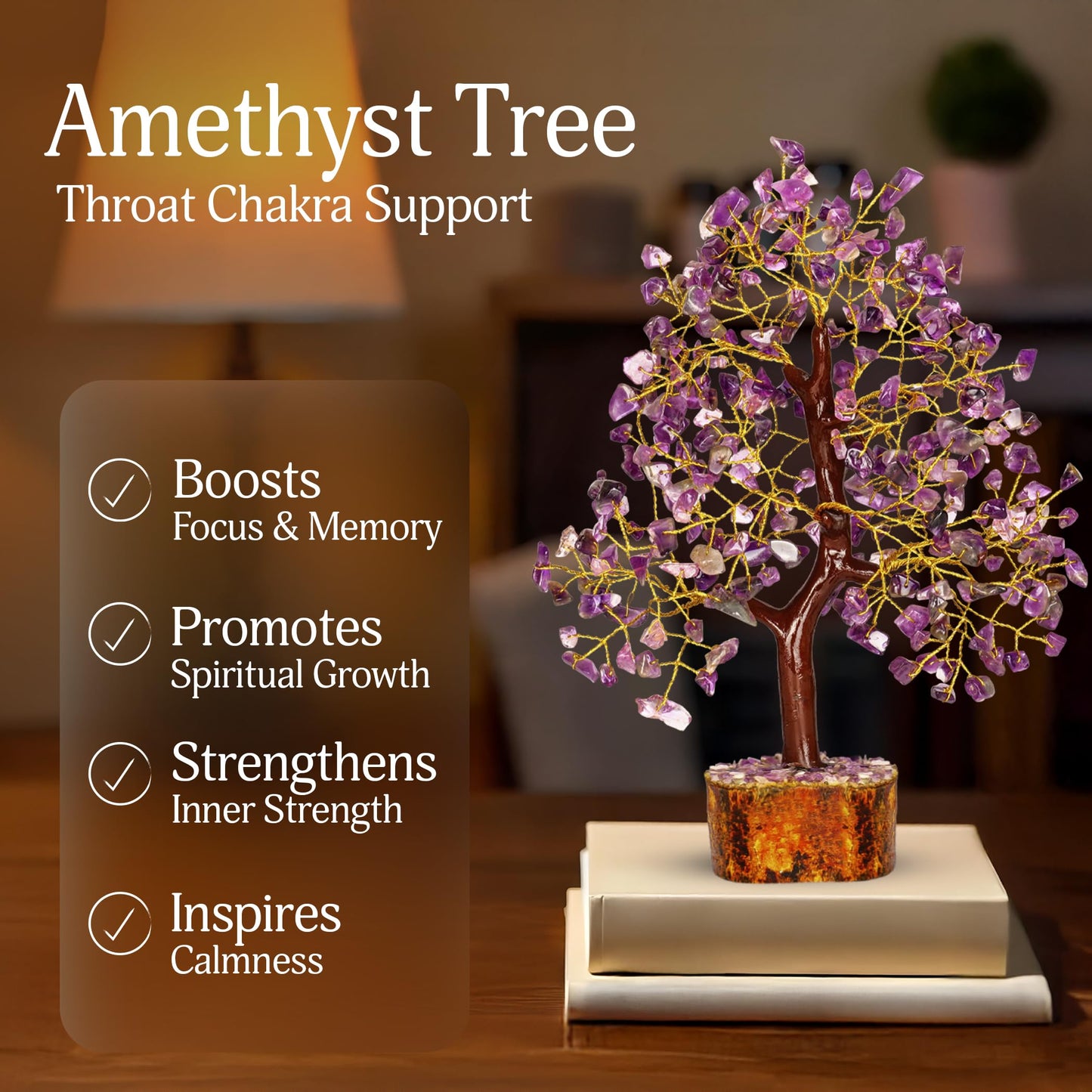 Amethyst Crystal Tree - Bonsai Trees, Balancing Tree, Crystal Gifts for Women, Crystal Tree for Positive Energy, Crytals and Gemstones, Crystals Gifts