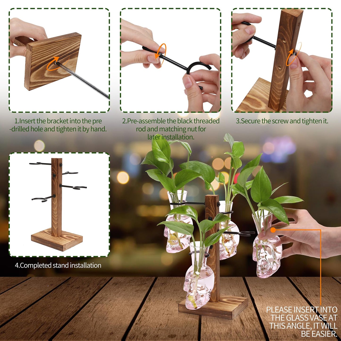Plants Propagation Stations Skull Glass Propagation Birthday Gift for Women