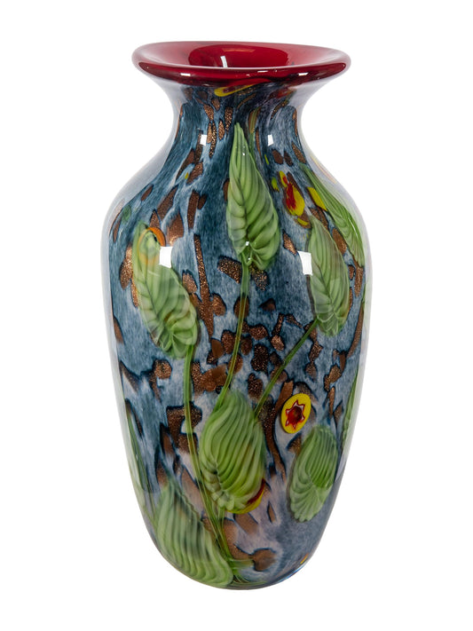Dale Tiffany AV21009 Tesoro Hand Blown Art Glass Vase, Multicolor