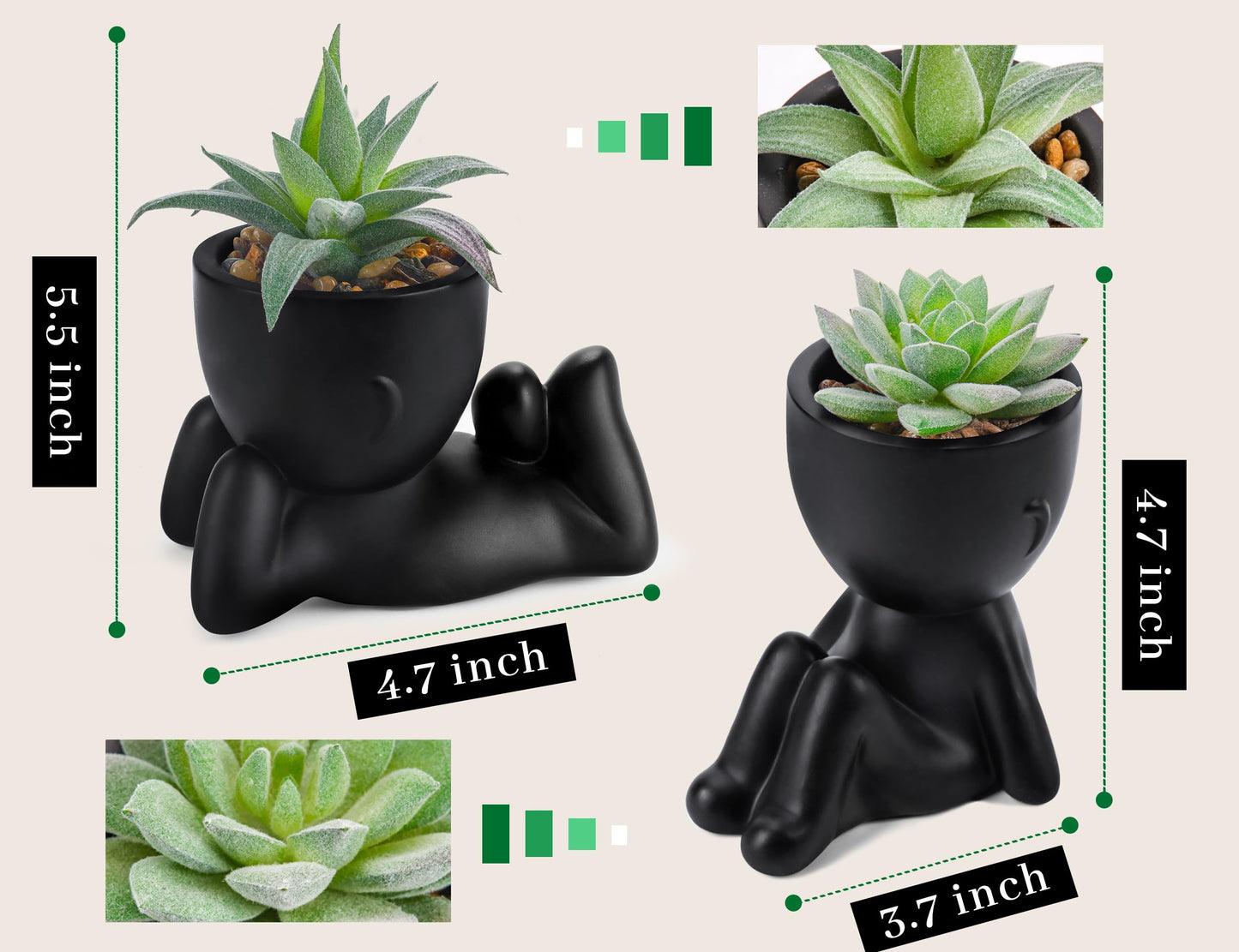 Der Rose Bundle of 2 Pack Fake Plants and 1 Pack Fake Plants for Office Desk Home Decor