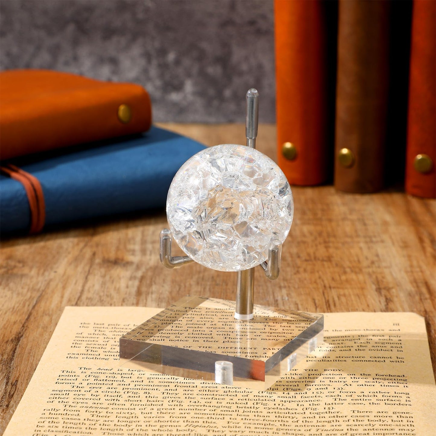 MAQUITA 12 Pcs Adjustable Metal Arm Display Stand Crystal Holder Easel Display with Acrylic Base Easel Rock Mineral Stand for Geodes Mineral Agate Collection(2 x 2 x 3.5 Inch)