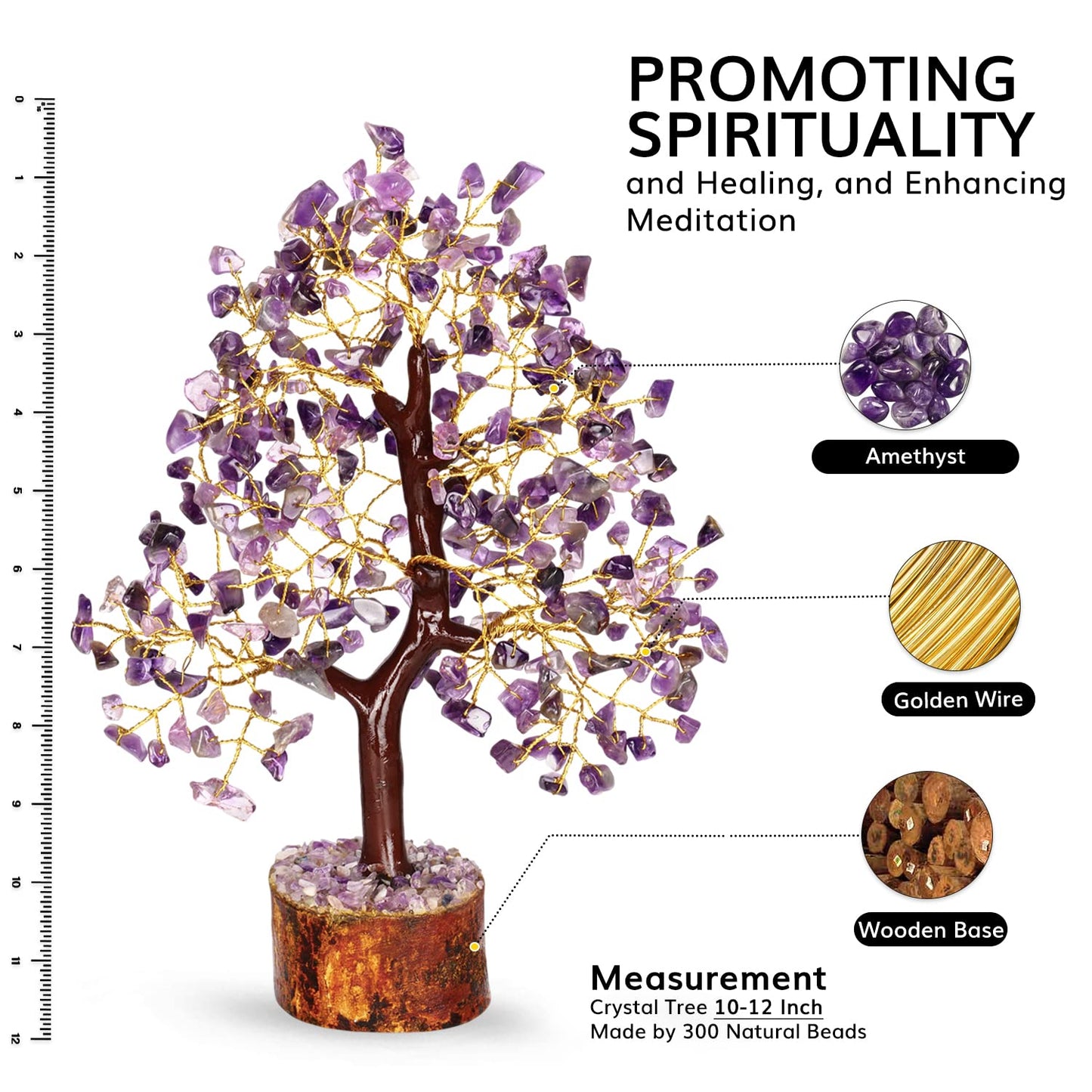 Amethyst Crystal Tree, Healing Crystals And Gemstones, Crystal Gifts For Women, Feng Shui Gemstone Tree Of Life, Gem Stones Home Decor, Living Room Accessories Amethyst Gifts, Good Luck Gifts