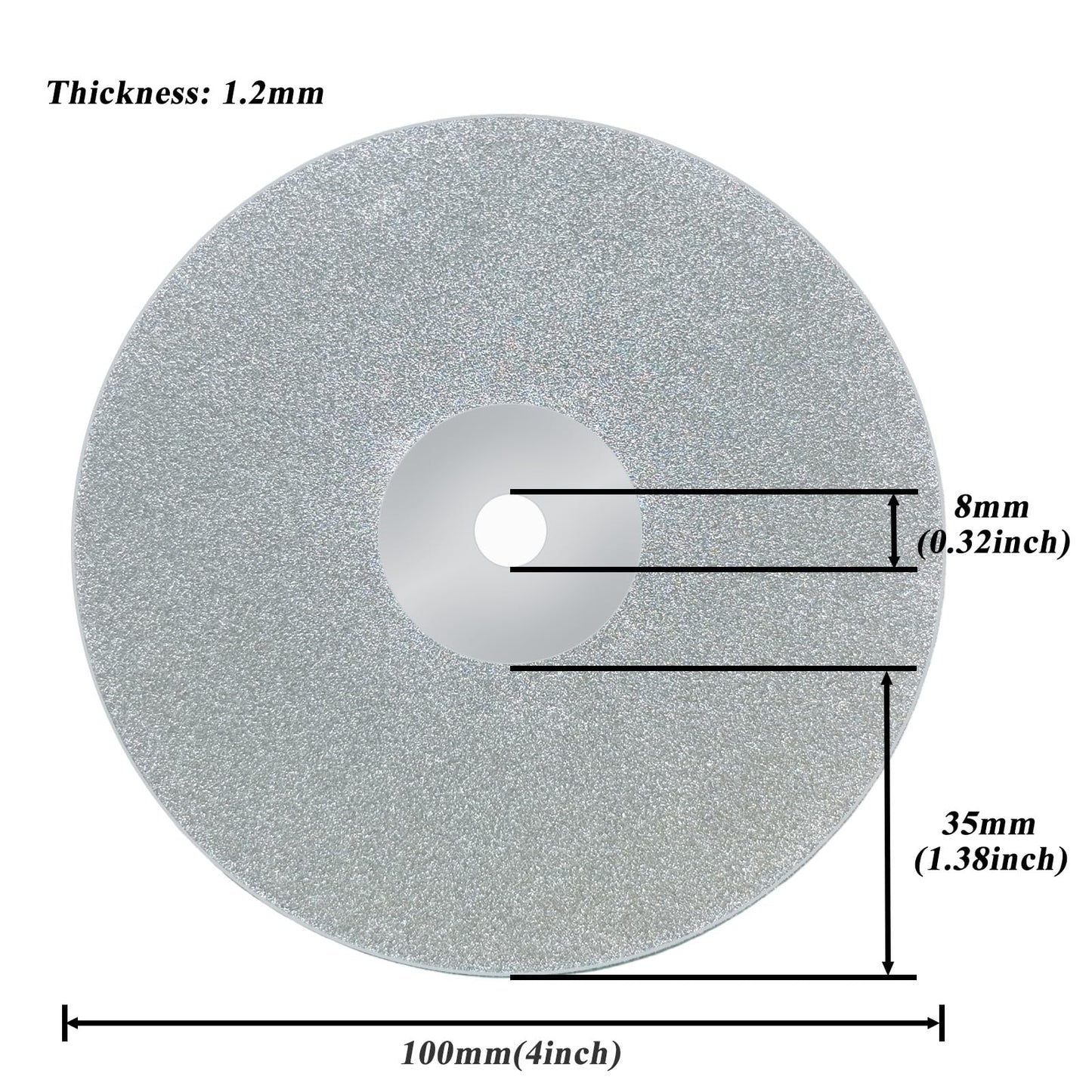 InnoRuland 4-inch Diamond Grinding & Polishing Disc, Flat Blade for Marble, Quartz, Ceramic, Glass