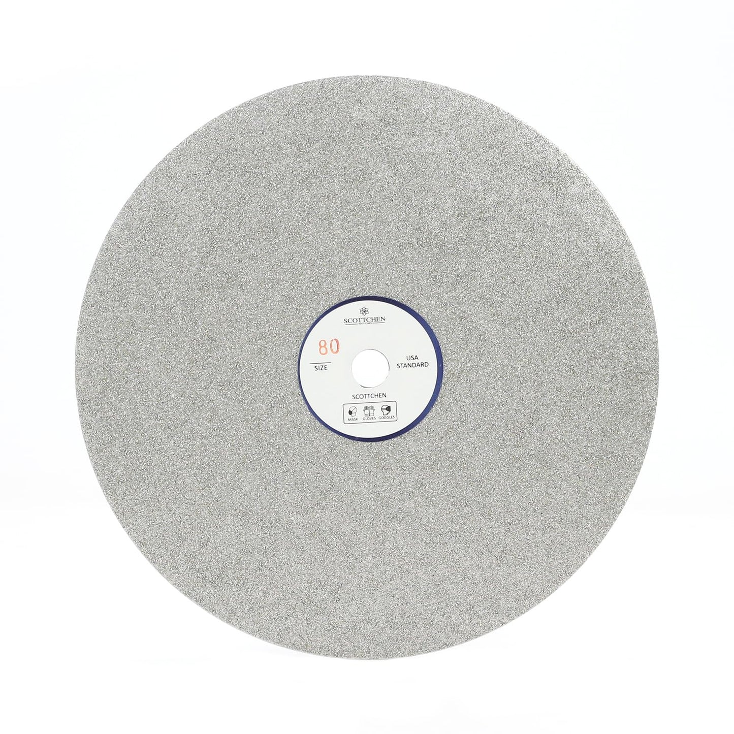SCOTTCHEN Diamond Flat Lap Wheel 8" x 1/2" Grinding Sanding Disc Lapping Polishing Disc-80 Grit