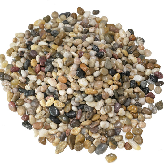 Rahato 5 lbs Pebbles for Indoor Plants, Vase, Succulent, 3/8" Gravel for Plants, Pots Indoor, Bamboo Rocks for Bamboo Plants, Decorative Small River Rock, Highly Polished