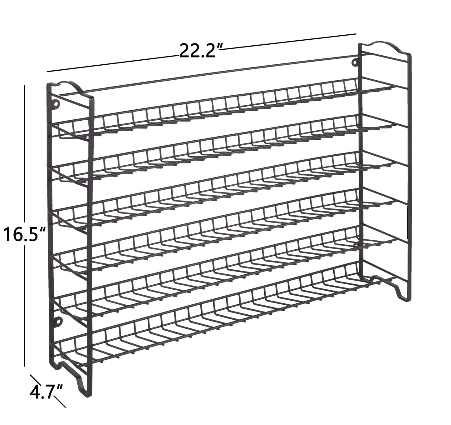 SWOMMOLY Spice Rack Organizer with 72 Empty Square Spice Jars, 340 Spice Labels with Chalk Marker and Funnel Complete Set,for Countertop,Cabinet or Wall Mount, Black