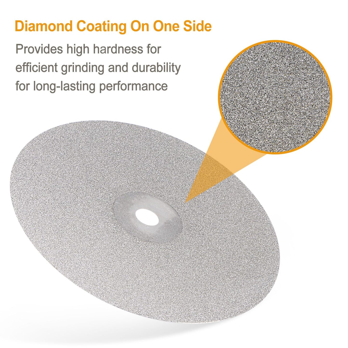 HARFINGTON Diamond Flat Lap Disc Set 8" x 1/2" Arbor 320/600/800/1200/3000 Grit Abrasive Wheel Lapping for Grinding Sanding Ceramics, Glass, Stones