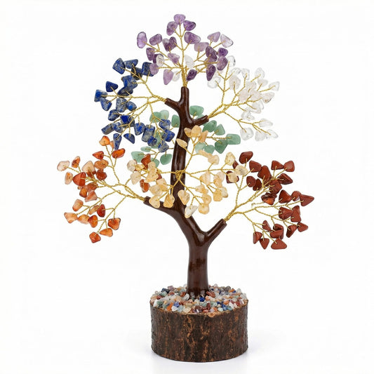 TrendSphere 7 Chakra Crystal Tree of Life – Handmade Healing Crystal Money Tree for Positive Energy, Wealth & Good Luck | Spiritual Home & Office Decor | Birthday Gifts for Women, Mom, Loved Ones