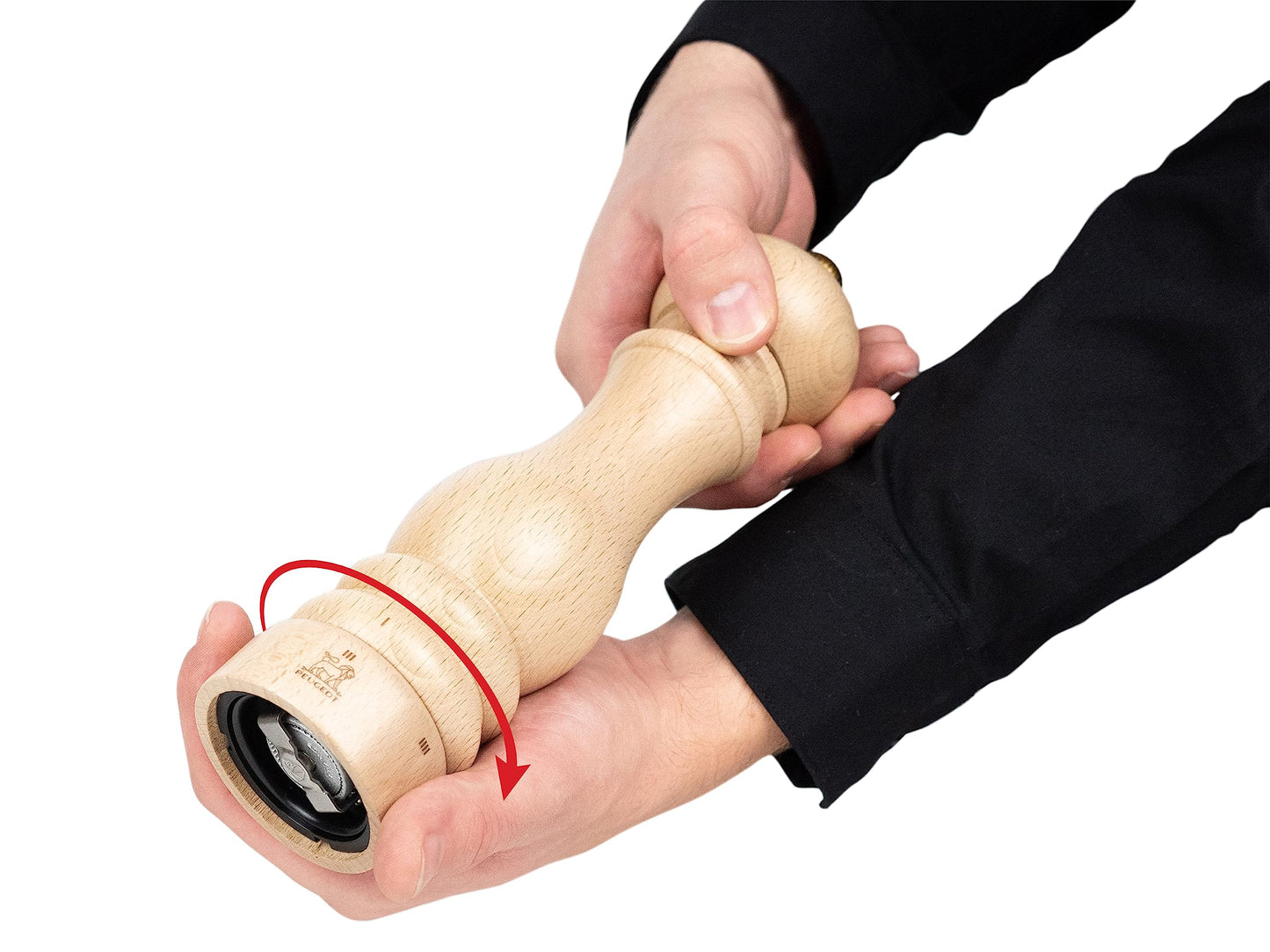 u'Select manual pepper mill in natural wood, 22 cm