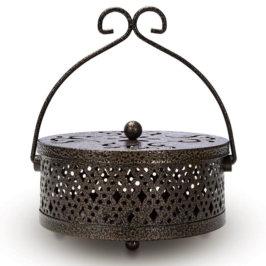 MyLifeUNIT Mosquito Coil Holder, Retro Portable Mosquito Incense Burner for Home and Camping (Bronze)