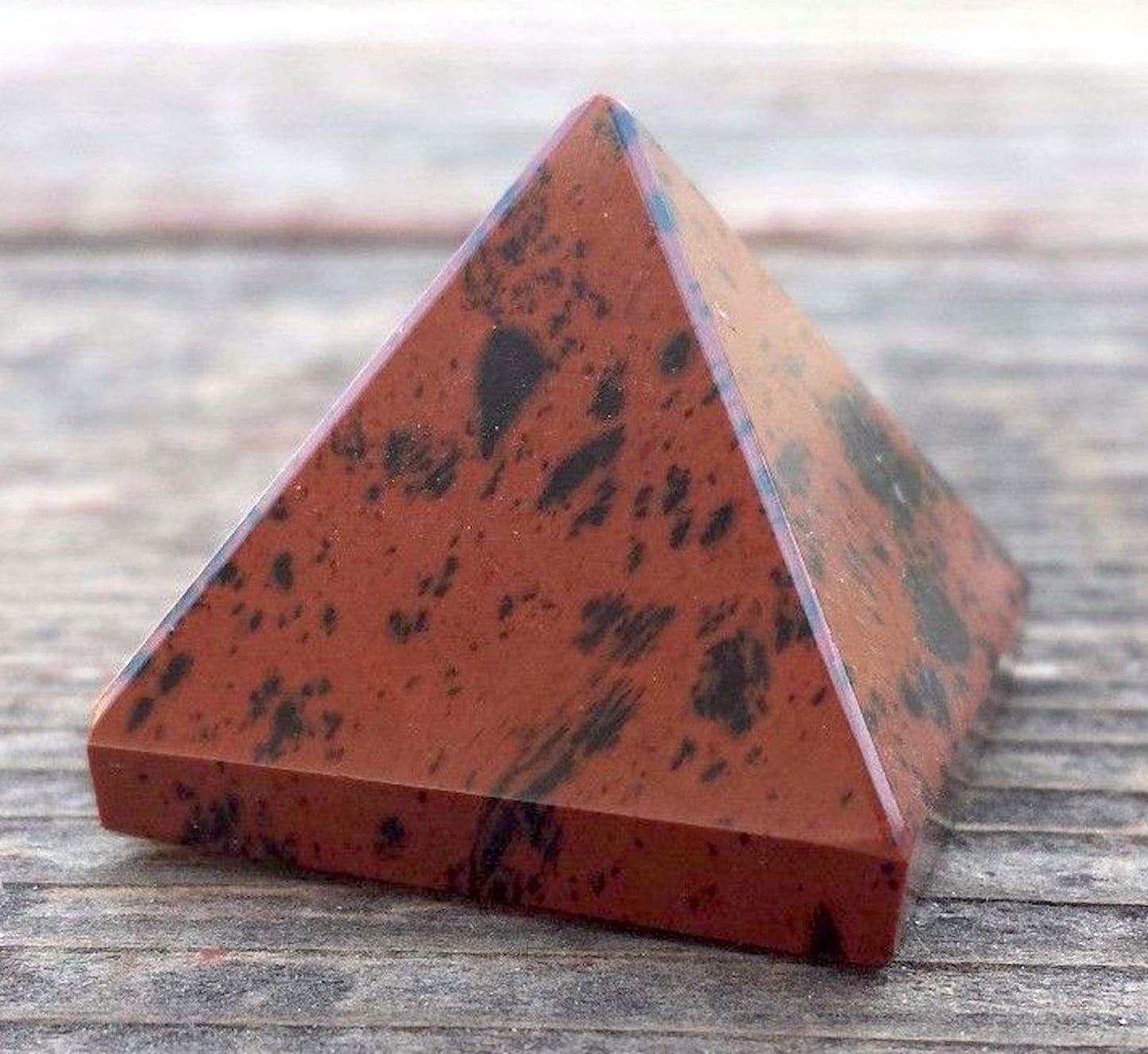 Mahogany Obsidian Pyramid 2 Inch – Capricorn Birthstone Root Chakra