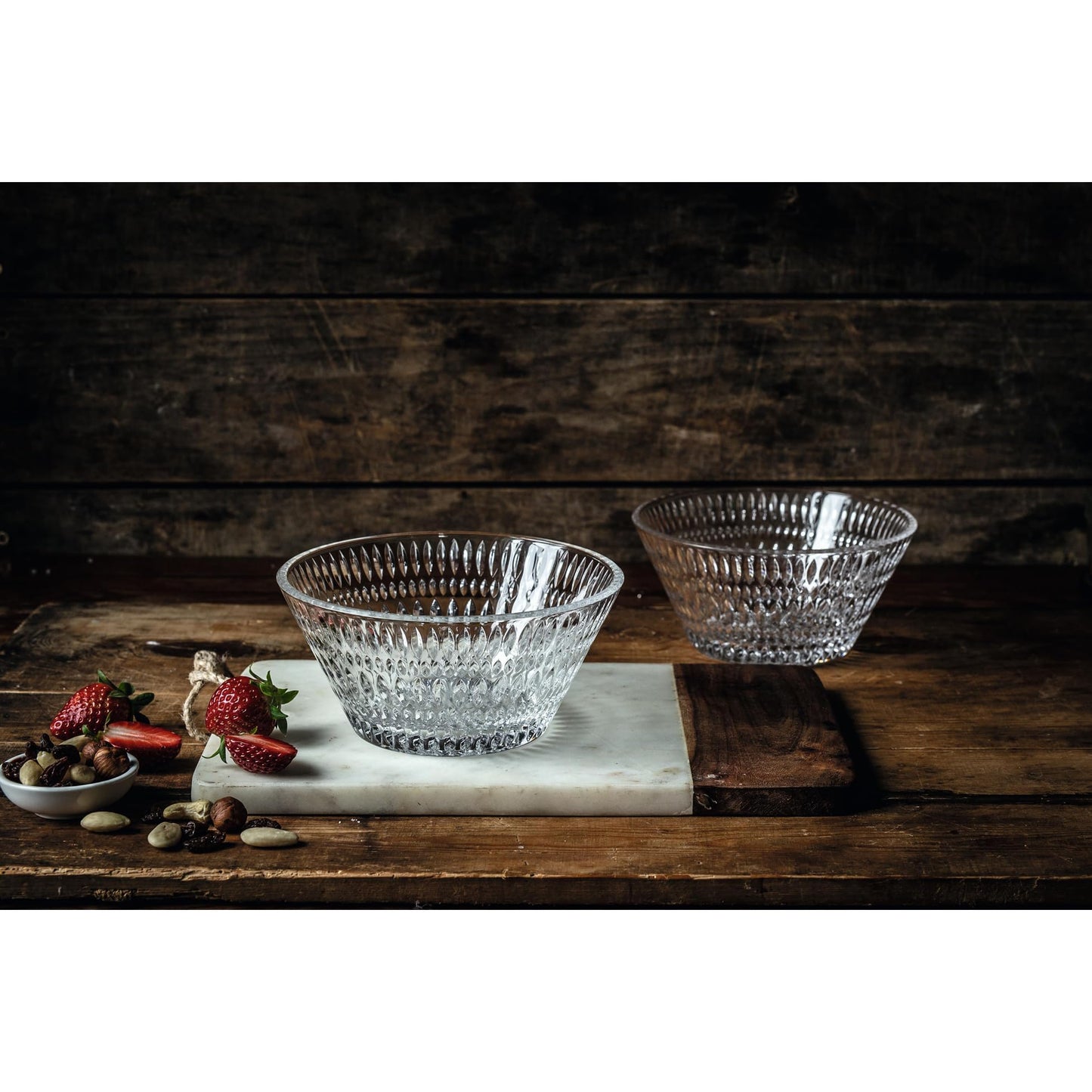Nachtmann Ethnic 104252 Set of 2 Bowls Crystal Glass Diameter 16.5 cm