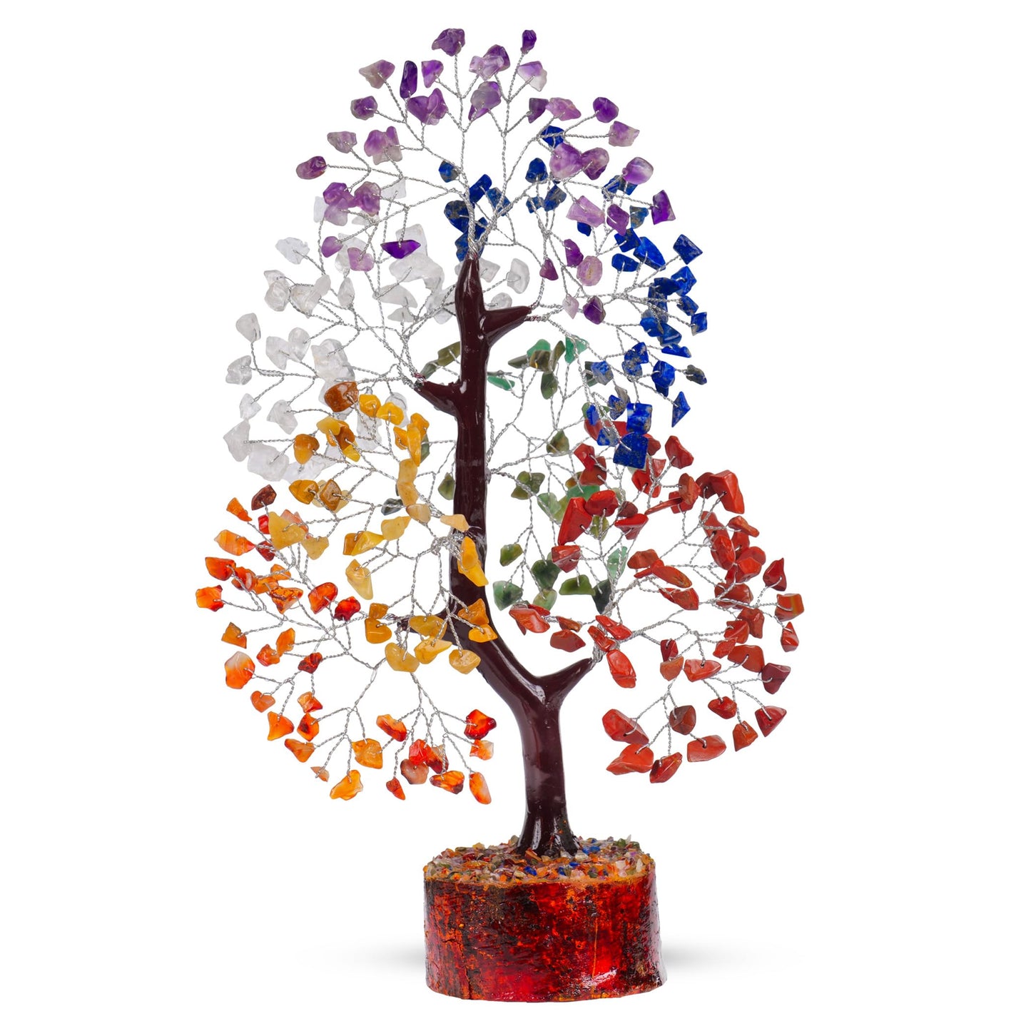 YUVDIPR Chakra Crystal Tree - Handmade Healing Crystal Tree with 7 Chakra Stones - Decorative Trees of Life for Meditation, Feng Shui, and Home Decor - Unique Birthday Gifts for Women