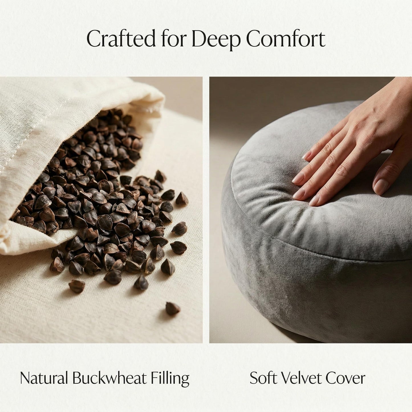 GAGAGIGO Meditation Cushion Set with Buckwheat Zafu, Breathing Light, Singing Bowl, Eye Pillow & Affirmation Cards – Meditation Kit for Beginners, Mindfulness Gift Set for Stress Relief & Yoga