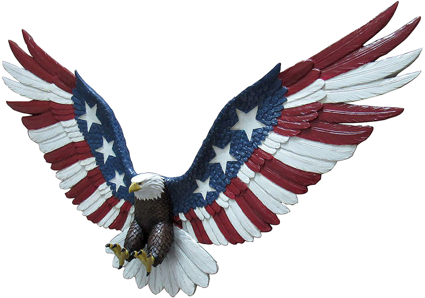 DWK Bald Eagle American Flag Patriotic Large Wall Sculpture | Americana Decorations Eagle Statue - 21"