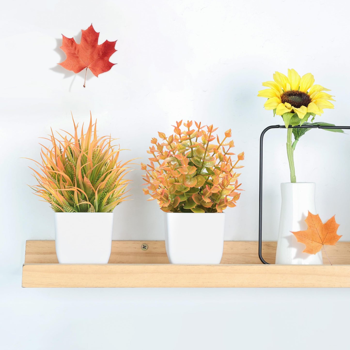 Der Rose Bundle of Set of 6 Succulents Plants Artificial in Pots and 2 Pack Small Fall Fake Plants Mini Artificial Potted Plants for Bedroom Aesthetic Living Room Shelf Bathroom Decor