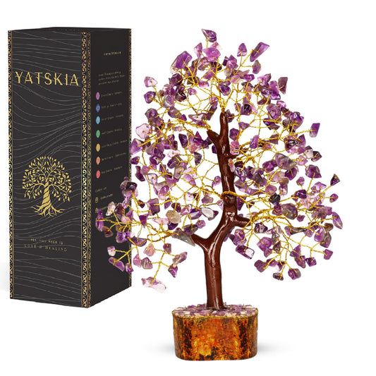 Amethyst Crystal Tree - Bonsai Trees, Balancing Tree, Crystal Gifts for Women, Crystal Tree for Positive Energy, Crytals and Gemstones, Crystals Gifts